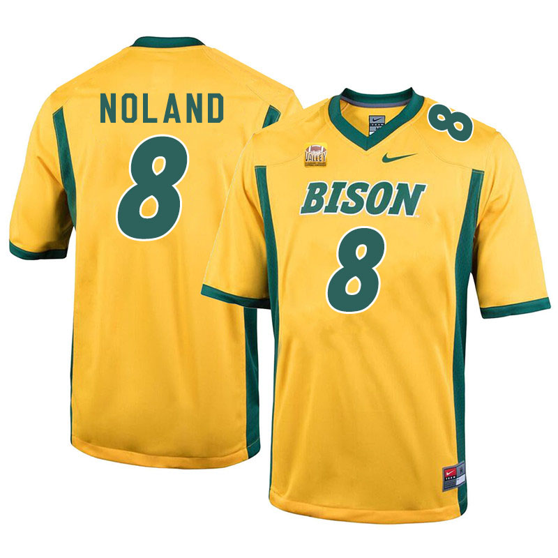 Men #8 Zeb Noland North Dakota State Bison College Football Jerseys Sale-Yellow - Click Image to Close